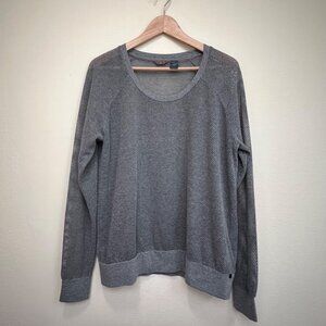 MERRELL Select Wick Open Knit Mesh Long Sleeve Top Gray Women’s Size Large